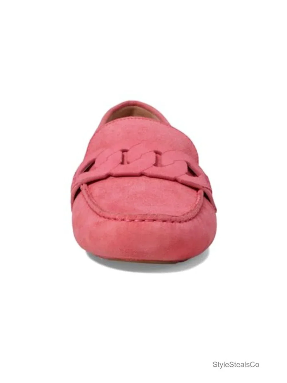 Women's Driver Loafers Leverback Laser Chain PU Sock Lining Casual Slip-On